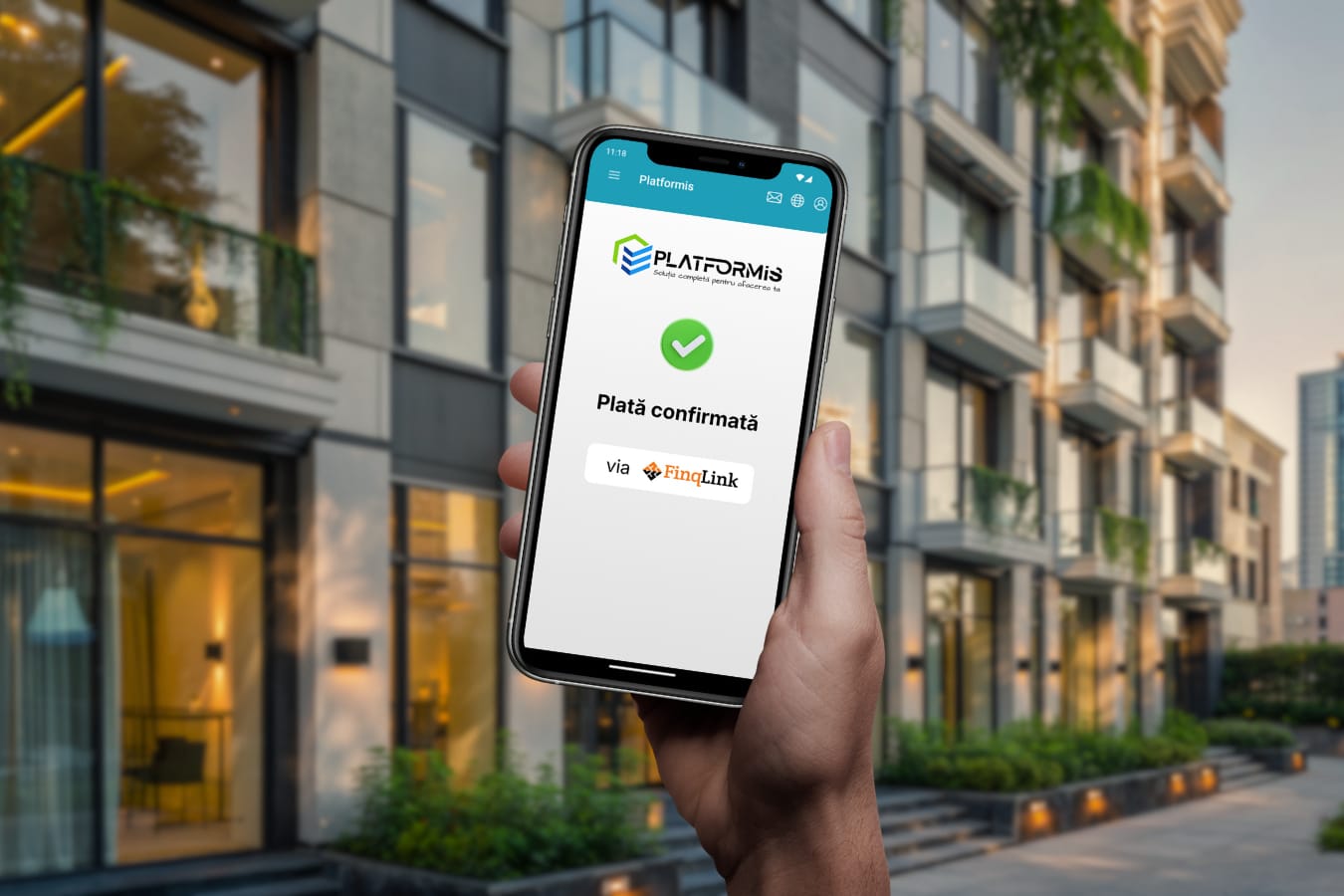 Platformis integrează metoda de plată modernă FinqLink pentru achitarea întreținerii direct în contul asociației de proprietari