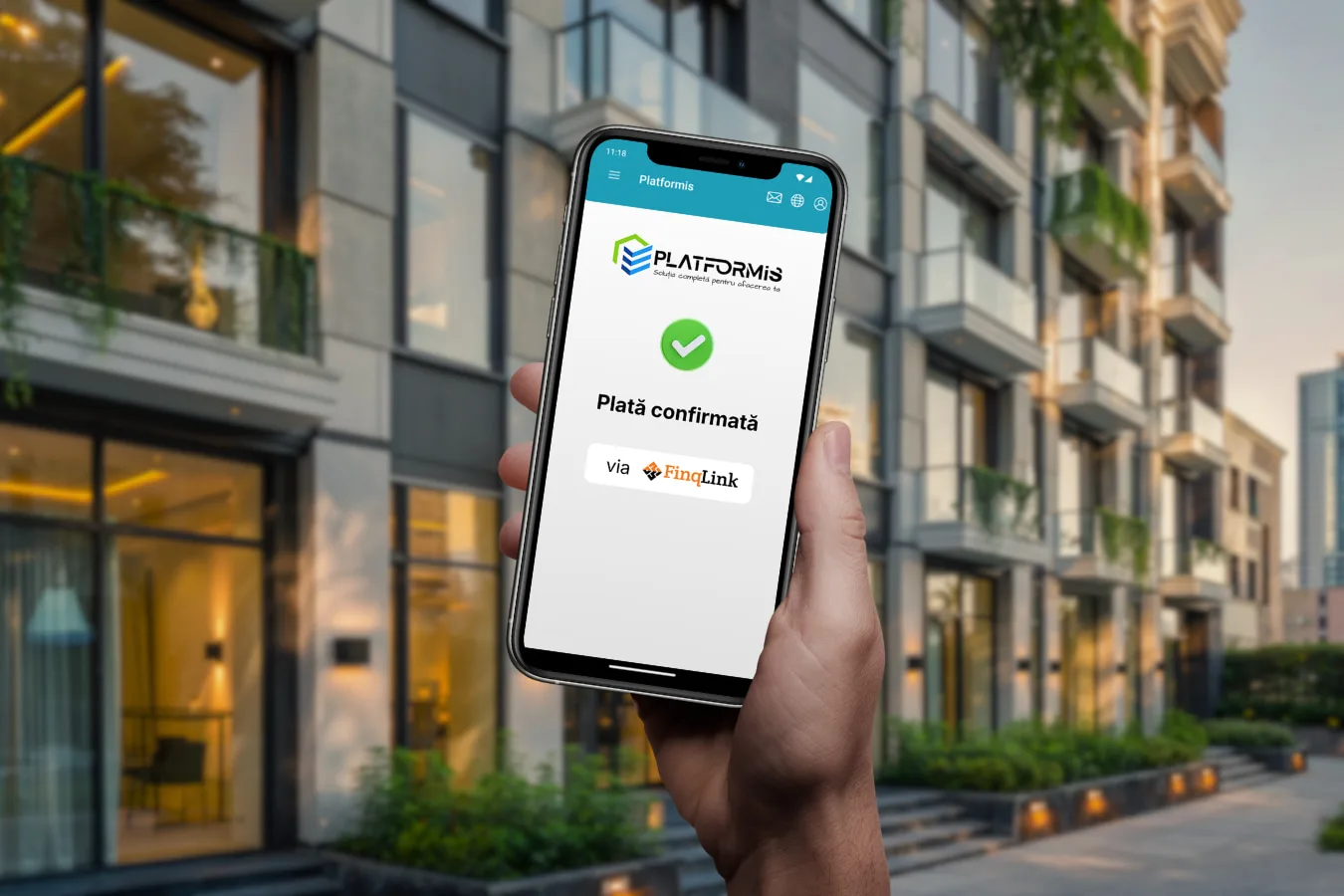 Platformis integrează metoda de plată modernă FinqLink pentru achitarea întreținerii direct în contul asociației de proprietari