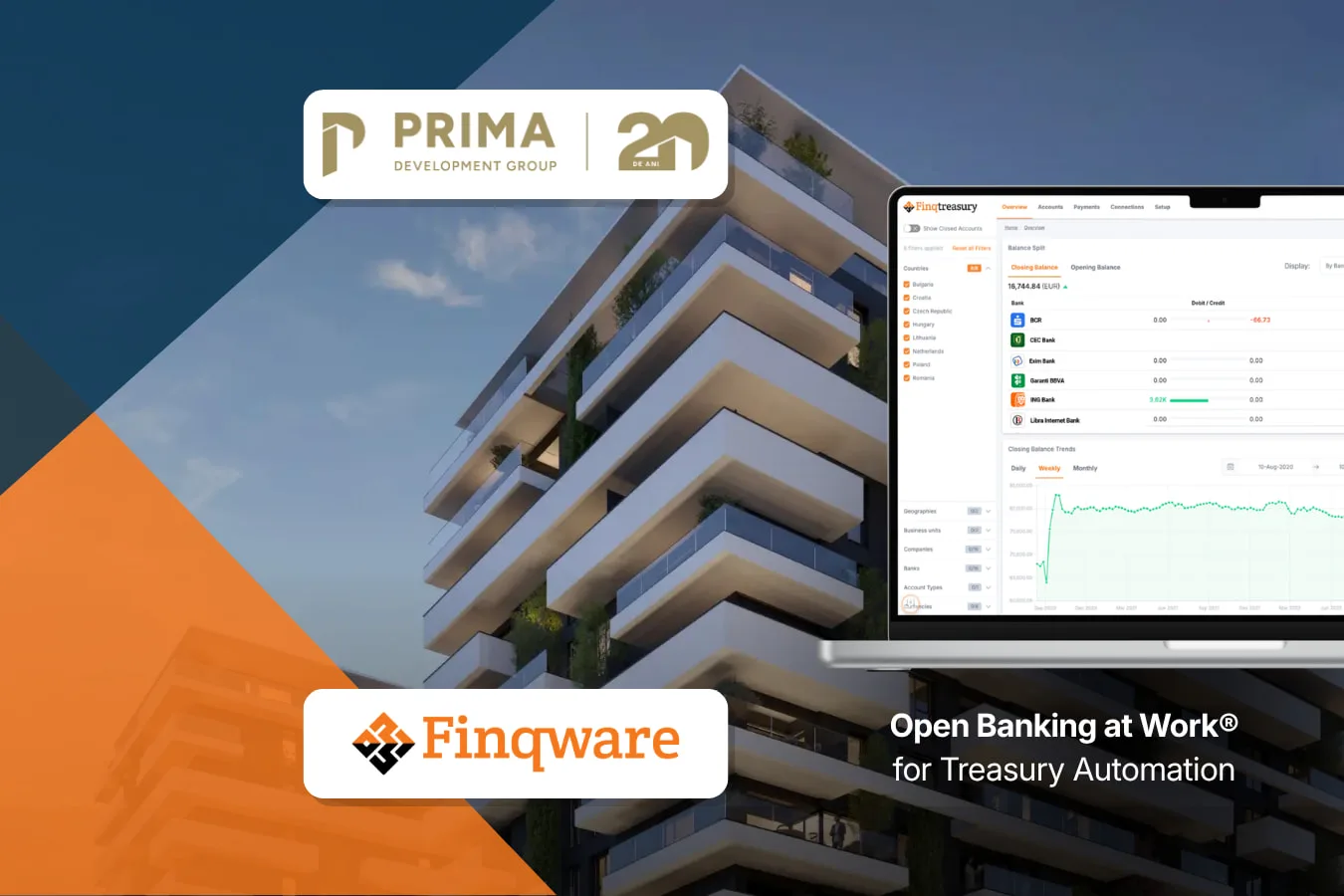 Prima Development Group automates financial operations with FinqTreasury