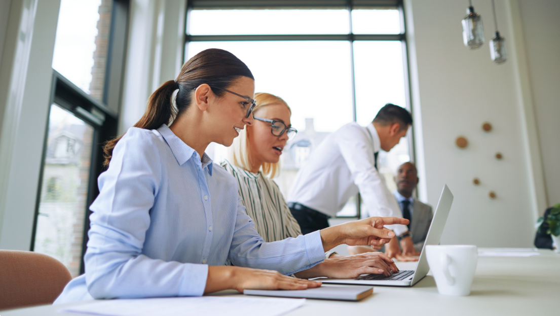 Finance team reviewing automated bank reconciliation results